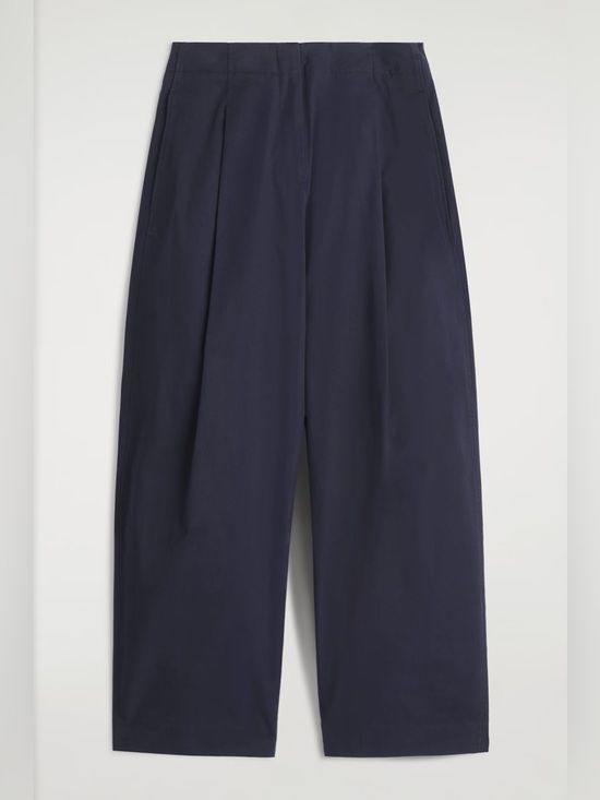 COS Pants - COS *NWT* Pleated Barrel Leg Navy Chinos - 6